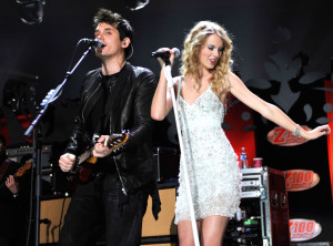 John Mayer and Taylor Swift before their feud began.